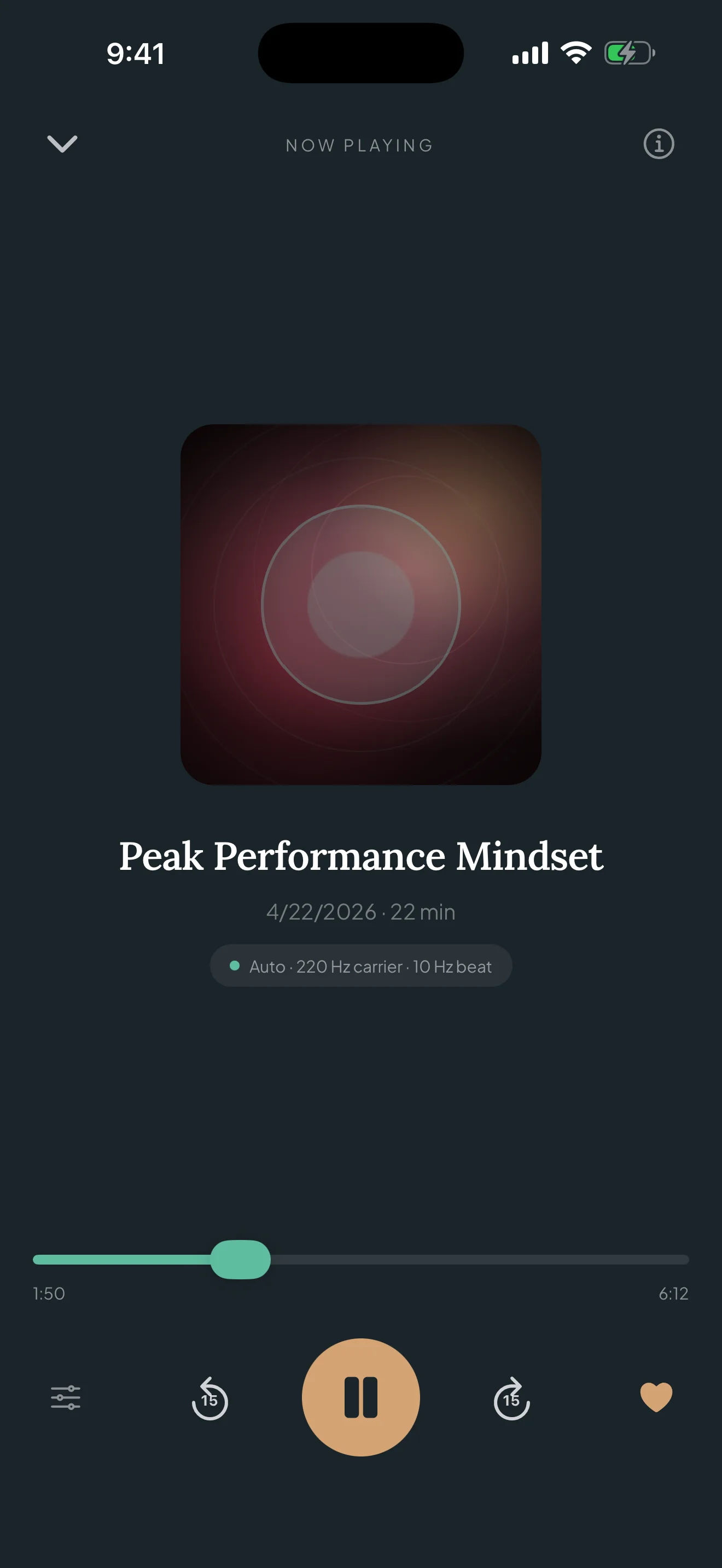 Oriamind audio player for personalized hypnosis sessions